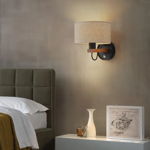 Miniatura 4 de DUHU Aplique de pared LED redondo, lámpara de pared de cemento gris cableada, lámpara de pared minimalista con diseño de acabado elegante
