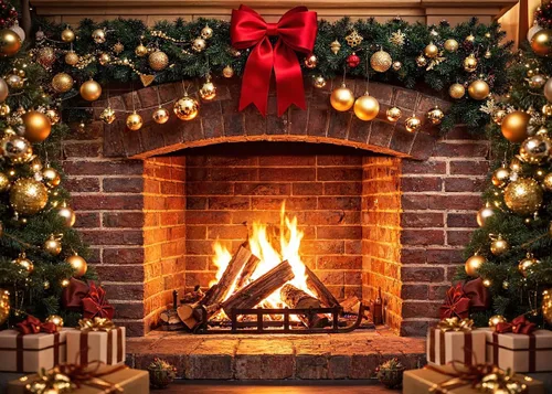 Fondo de fotografía de chimenea navideña de 7 x 5 pies Telón de fondo de chimenea de ladrillo vintage Telón de fondo para fotos de árbol de Navidad