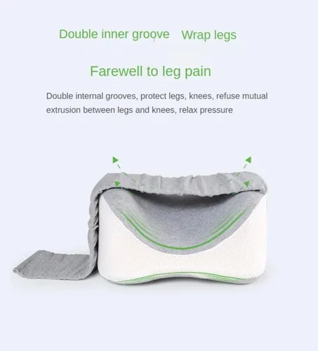 Miniatura 5 de Almohada de rodilla contorneada de espuma viscoelástica refrescante para dormir, ciática, alivio del dolor de espalda, rodilla y articulaciones