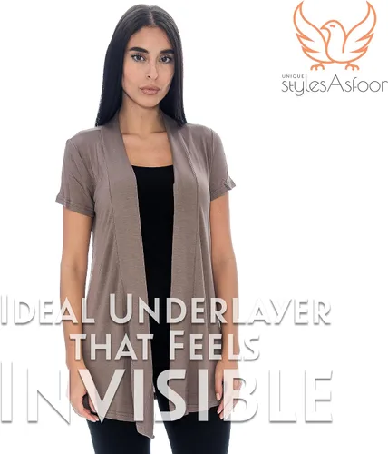 Miniatura 5 de UNIQUE STYLES ASFOOR Camisetas sin mangas para mujer, camisetas sin mangas extra largas para mujer