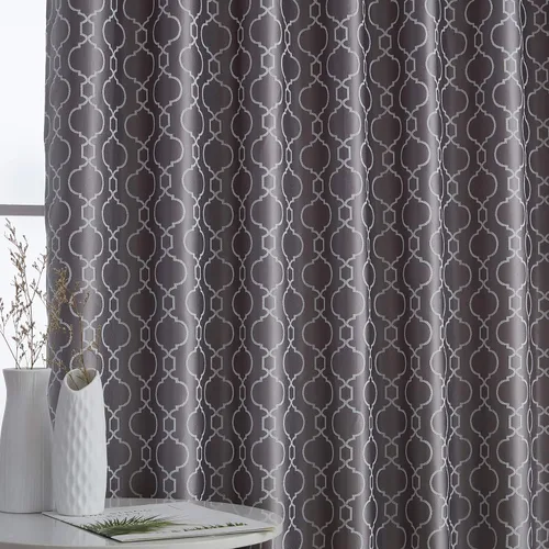 Miniatura 5 de HLC.ME Franklin - Cortinas de paneles 100% opacas, diseño marroquí, con bolsillo para cortinero, con aislamiento térmico, ahorro de energía, bloquea