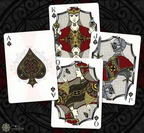 Miniatura 8 de Carmesí de la fortaleza que juega la baraja especial del póker de Gamblers Warehouse