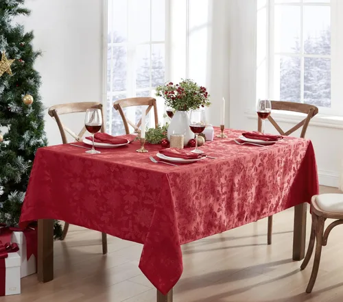 Miniatura 2 de Manteles y servilletas navideños de Carol Damasco sin suelo de hierro Rojo
