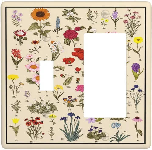 Miniatura 114 de Placa de cubierta de tomacorriente con diseño de mariposa, placas decorativas de pared, 1 gang, cubiertas de enchufes eléctricos, placa frontal Arte