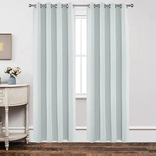 Miniatura 126 de Joydeco - Juego de 2 paneles de cortinas opacas de 63 pulgadas, 2 cortinas largas con aislamiento térmico burg, cortinas de oscurecimiento