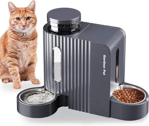 Miniatura 10 de Gardner Pet - Comedero automático por gravedad para mascotas, 0.8 galones*2 Juego de comedero y dispensador de agua para perros 100% libre de BPA