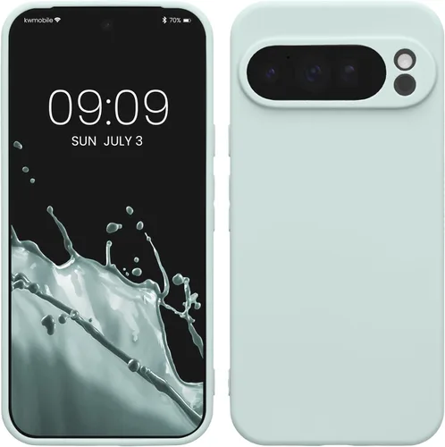 Miniatura 142 de kwmobile Funda compatible con Google Pixel 9 Pro - Funda protectora delgada de TPU para teléfono - Acabado mate suave - Negro mate