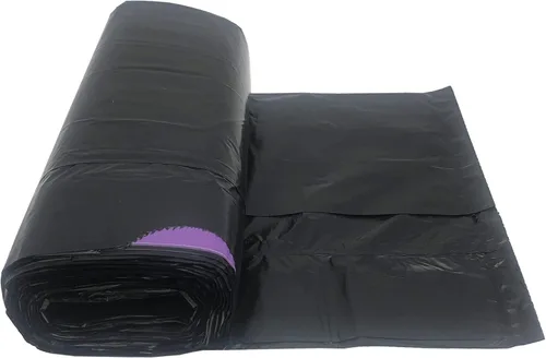 Bolsas de basura negras con cordón de 5 galones, bolsas de basura pequeñas para el hogar, 100 unidades
