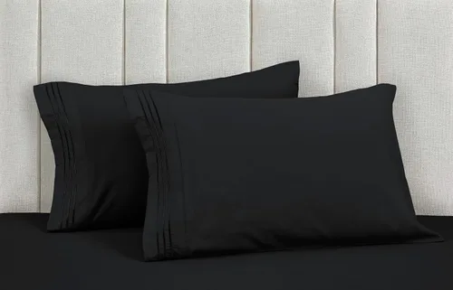 Miniatura 47 de Mocassi Juego de sábanas de lujo de 4 piezas, calidad prémium de hotel de 1800 hilos, ajuste fácil, sábanas y fundas de almohada resistentes a