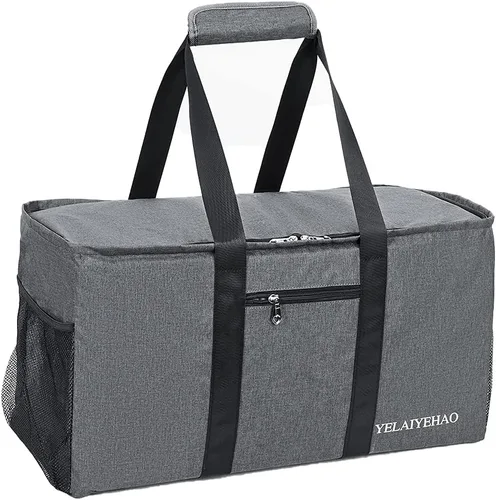Miniatura 9 de YELAIYEHAO Bolsa de mano grande con tapa, plegable plegable