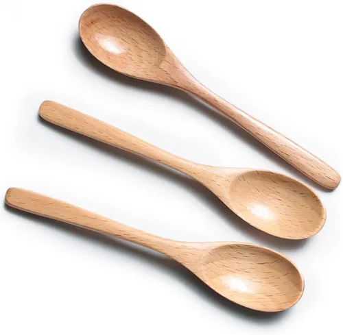 Miniatura 10 de Cuchara de café de madera de 6 pulgadas, cuchara de madera de haya natural, cuchara de postre para té de tarde, cuchara de té, agitadores de madera