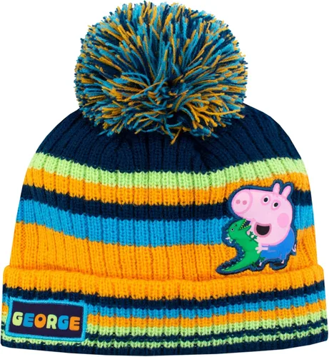 Miniatura 2 de Peppa Pig Conjunto de gorro y guantes de invierno para niños, diseño de George Pig, talla única, Multi