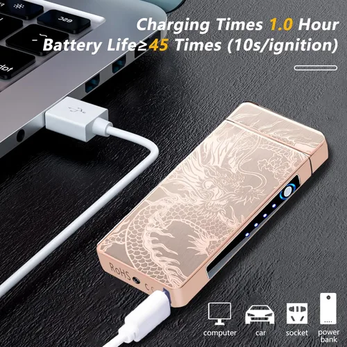 Miniatura 4 de Dragon - Encendedor eléctrico de arco – Encendedor de plasma recargable USB C para campamento, iniciadores de fuego, velas y equipo al aire libre