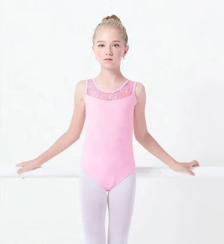 Miniatura 9 de Aslana Leotardo de encaje sin mangas, de manga corta y larga, para niñas y niños, disfraz de ballet y gimnasia