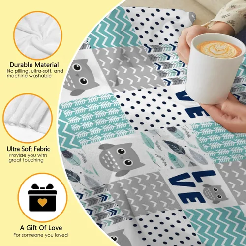 Miniatura 5 de Manta de conejo personalizada para niños y niñas, manta de bebé ultra suave, regalo personalizado, decoración de manta con nombre, 30 x 40 pulgadas