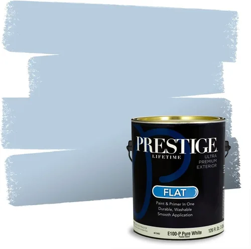 Miniatura 47 de Prestige Paints. - Base y pintura para exteriores en un solo galón, 1 galón. plano, comparable con Sherwin Williams Topsail. SW6799-PCM