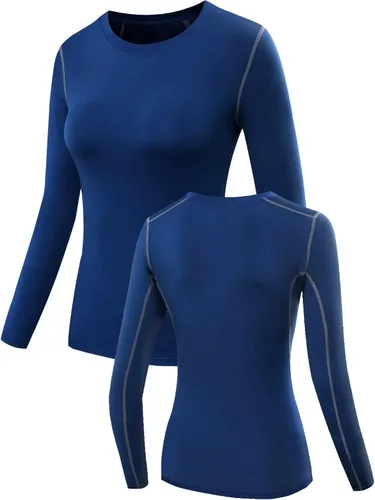 Miniatura 9 de NELEUS - Camisa deportiva de compresión atlética, de manga larga, para mujer, dry fit, paquete de 3