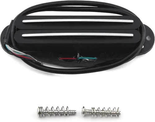 FLEOR Pastilla de guitarra Humbucker de doble riel caliente con tamaño de bobina simple (12-13K), negra