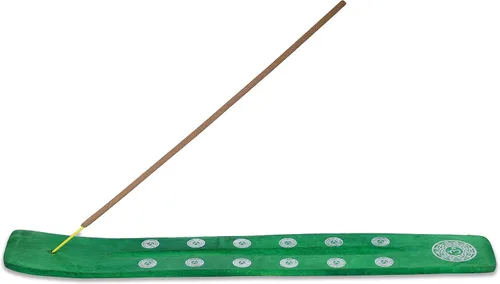 Miniatura 22 de Bless-International Quemador Tradicional Hecho a Mano de Madera Portaincienso Soporte Recogecenizas para Aromaterapia-Meditación-Yoga