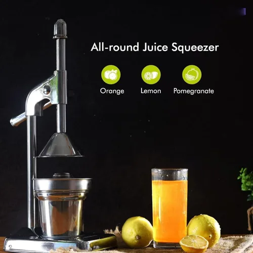 Miniatura 5 de Exprimidor de hierro fundido, exprimidor de hierro fundido, jugo manual efectivo de acero inoxidable, extractor de jugo de prensa manual resistente