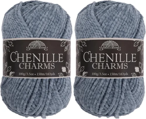 Miniatura 92 de JubileeYarn - Hilo de chenilla (3.53 oz/poliéster peinado, circonita), 1 pastel