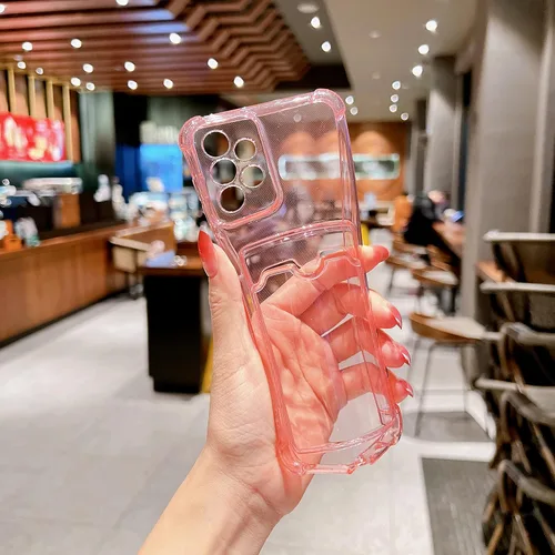 Miniatura 123 de Tuokiou Funda para Samsung Galaxy A14 5G, Fundas Protectoras Transparentes con Ranura para Tarjetas, Funda Cartera de TPU Suave Ajustada Resistente