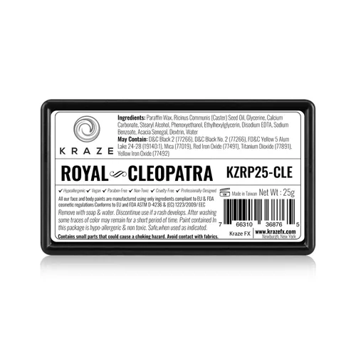 Miniatura 3 de Kraze FX Dome Stroke The Royal Family - Cleopatra (0.88 oz), pintura profesional de cara y cuerpo de un solo trazo, pintura facial y corporal