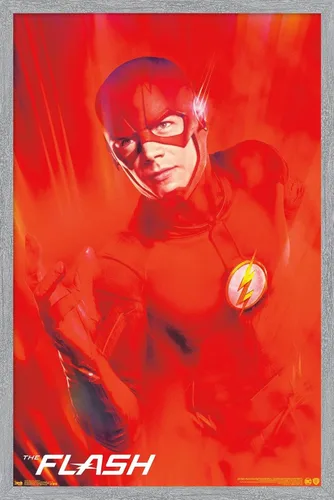 Miniatura 16 de Trends International DC Comics TV - The Flash - Póster de pared de arte clave, 14.725 x 22.375 pulgadas, versión enmarcada de madera de granero