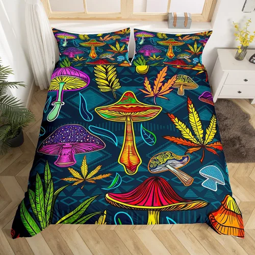 Miniatura 9 de Feelyou Juego de ropa de cama con patrón de sushi, funda de edredón de estilo japonés para niños, niñas, adolescentes, funda de edredón con temática