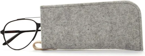 Miniatura 16 de Graf Lantz Funda protectora para lentes, 100% de lujo de lana merina, fieltro de lana merina, sin arañazos, lentes, carbón