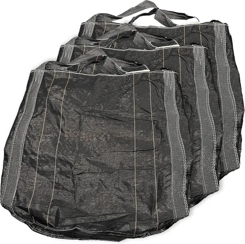Miniatura 6 de (5 paquetes) Bolsa grande de contenedor intermedio flexible negro de 43 x 43 pulgadas, 2600 libras, 1.2 toneladas/1.3 yardas cúbicas/bolsa a granel