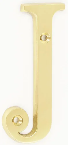 Miniatura 27 de ZW Hardware B100 Letra M de latón macizo de latón brillante de 4 pulgadas