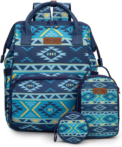 Miniatura 13 de Montana West Wrangler Callie Mochila de Pañales con Estuche para Chupete, Bolsa para Biberón, Conjunto de Bolsa de Viaje Multifuncional para Bebé
