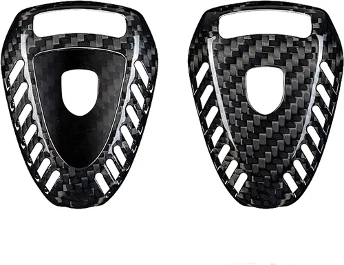 Miniatura 6 de Funda para llavero de fibra de carbono genuina para Porsche 911 987 997 Facelift Boxster Carrera GT Caimán Car Remote Key Fob Case para hombres Negro