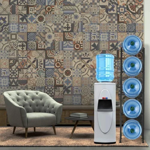 Miniatura 2 de LIANTRAL Estante enfriador de agua, soporte para botellas de agua resistente de 5 niveles, estante de almacenamiento para dispensador de agua de 5 5