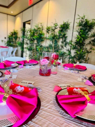 Miniatura 3 de YOUR CHAIR COVERS - Mantel redondo de tafetán arrugado de 120 pulgadas - Rubor, mantel de mesa de comedor brillante arrugado para boda, fiesta
