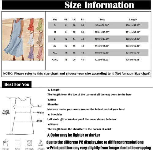 Miniatura 7 de Summer Dresses for Women 2024 Maxi Black Printed Sundresses Flower Girl Beach Plus Size Linen Dress for Women Summer