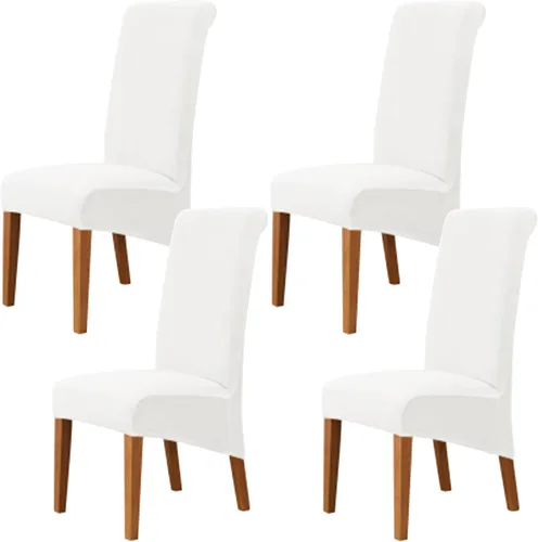 Miniatura 25 de Stretch Velvet Dining Chair Slipcovers Solid Color Armless Chair Cover with Elastic Bottom for Dining Room Kitchen Banquet (Blue, Set of 2)