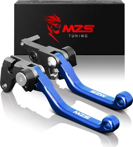 Miniatura 8 de MZS Palancas de freno y embrague para motocross, pivote ajustable CNC azul compatible con YZ125 YZ250 15-24 / YZ250F YZ426F YZ450F 09-23 / YZ125X
