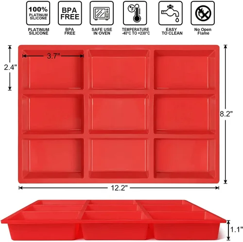 Miniatura 5 de Walfos Mini molde de silicona para pan, molde mini antiadherente para pan, molde de silicona para hornear pan de 9 cavidades, perfecto para mini