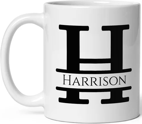 Miniatura 17 de Taza de café personalizada con monograma, letra inicial A personalizada para mujeres, hombres, niñas, niños, papás, mamás amigos, taza de café