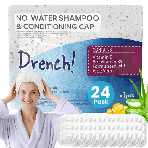 Miniatura 8 de Drench - Cápsulas de champú sin enjuague - Tapa de champú y acondicionador sin agua - Cápsulas de lavado de cabello seco para ancianos o postrados