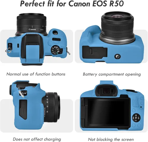 Miniatura 3 de Rieibi EOSR50 EOS R50 Estuche, Estuche Protector de Silicona Suave para Cámara Vlogging Canon EOS R50 EOSR50, Estuche de Cámara EOS R50 Ligero