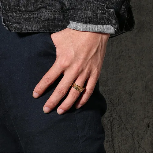Miniatura 5 de liforlove Anillo giratorio de acero inoxidable con números romanos para aliviar el estrés, rotación, anillo para la ansiedad para hombres, mujeres