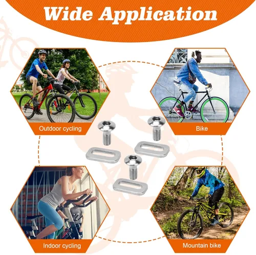 Miniatura 4 de Delta - Tornillos para tacos SPD, tornillos de repuesto compatibles con tacos de bicicleta Delta, llave de clip SPD, tornillos de tacos Delta