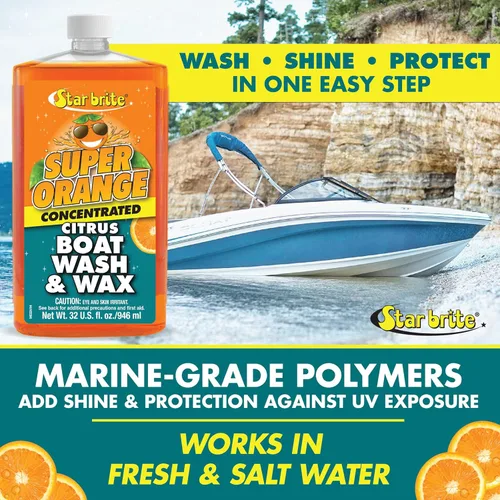 Miniatura 5 de STAR BRITE Jabón y cera para barcos cítricos súper naranja - Fórmula concentrada prémium para un brillo y protección definitivos