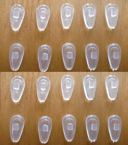 Miniatura 7 de 2 3 4 5 8 10 20 pares de almohadillas suaves para la nariz para anteojos empujar sin tornillo Cojín de cámara de aire de comodidad de silicona