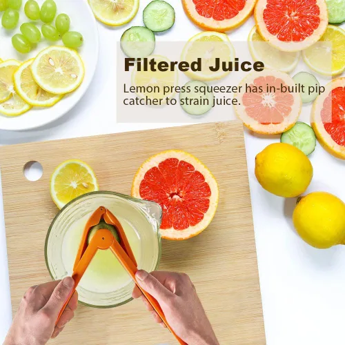 Miniatura 2 de Exprimidor de cítricos - Exprimidor manual de limón y naranja - Prensador de jugo sin esfuerzo - Diseño que ahorra espacio