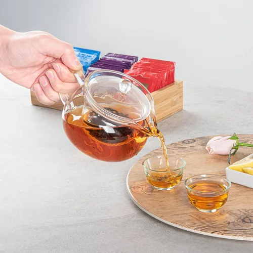 Miniatura 5 de Restaurantware Forma - Tetera de vidrio de 17 onzas, 1 tetera de vidrio de doble pared, no se astilla, reutilizable, de vidrio transparente, doble