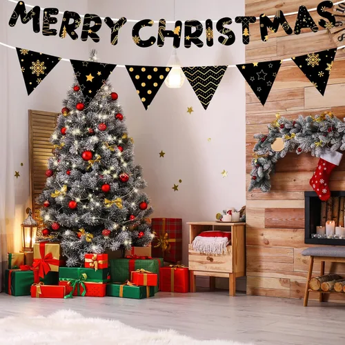 Miniatura 6 de MIAHART Juego de 45 hojas de papel con patrón de Feliz Navidad, 10 diseños, papel decorativo festivo para manualidades de doble cara para hacer